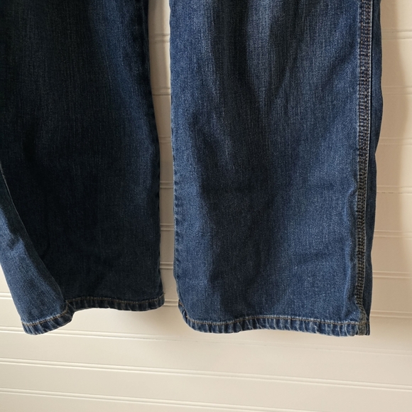 Vtg Y2K Medium Wash Wide Leg Cargo Denim Coverall Overall Small Old Navy 2003 - Picture 4 of 7